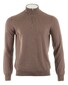 Gran Sasso Merino Extrafine Zipper Trui Taupe Brown