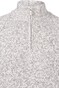 Gran Sasso Mouliné Zip Mock Neck 5-Ply Super Geelong Wool Trui Wit-Grijs