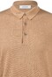 Gran Sasso Polo Collar Pullover Solid Color Virgin Wool Silk Light Brown