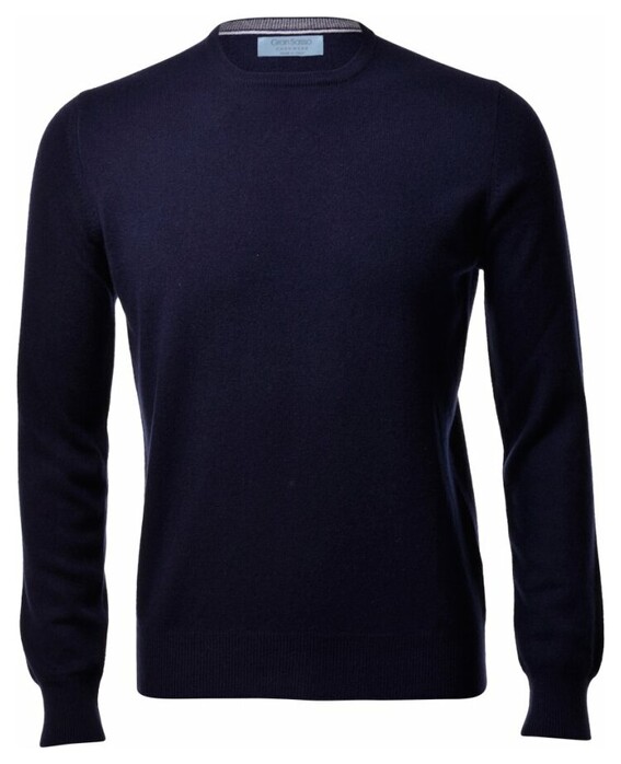 Gran Sasso Pure Cashmere Crew Neck Trui Blue Navy