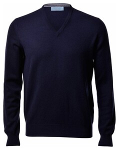 Gran Sasso Pure Cashmere V-Neck Trui Blue Navy