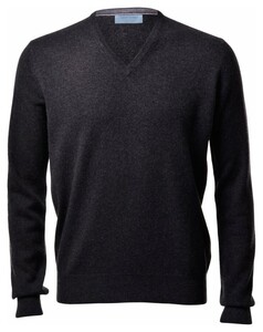 Gran Sasso Pure Cashmere V-Neck Trui Charcoal