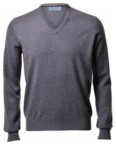 Gran Sasso Pure Cashmere V-Neck Trui Grijs