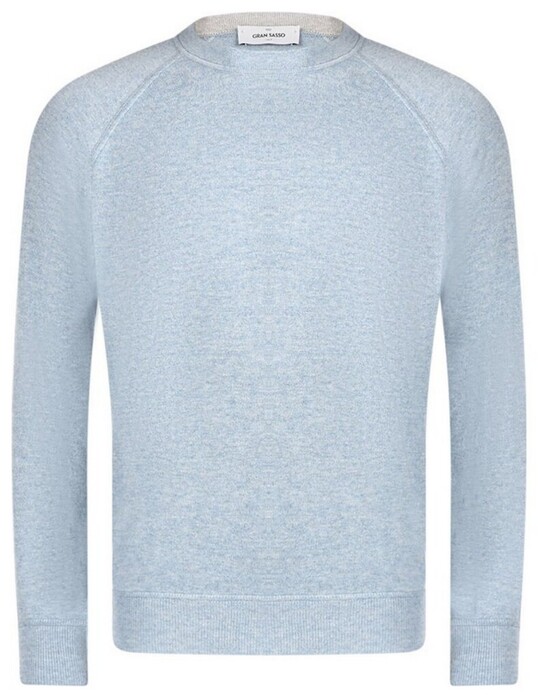 Gran Sasso Raglan Crew Neck Cashmere Blend Trui Licht Blauw
