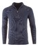 Gran Sasso Rain Wool Zip Collar Trui Denim Blue