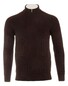 Gran Sasso Rain Wool Zip Collar Trui Donker Bruin