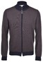 Gran Sasso Salt and Pepper Stitch Full Zip Vest Bruin-Blauw