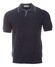 Gran Sasso Skipper Knit Rice Stitch Fine Piping Detail Polo Dark Denim Blue