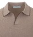 Gran Sasso Skipper Knit Rice Stitch Fine Piping Detail Polo Licht Zand