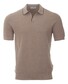 Gran Sasso Skipper Knit Rice Stitch Fine Piping Detail Polo Licht Zand