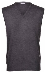 Gran Sasso Slip Over Extrafine Merino V-Hals Spencer Charcoal
