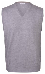 Gran Sasso Slip Over Extrafine Merino V-Hals Spencer Grijs