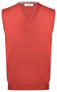 Gran Sasso Slip Over Extrafine Merino V-Hals Spencer Rood