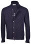 Gran Sasso Super Geelong Wool Two-Way Zip Full Button Closure Vest Blue Navy