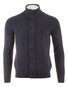 Gran Sasso Super Geelong Wool Two-Way Zip Full Button Closure Vest Denim Blue