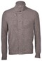 Gran Sasso Super Geelong Wool Two-Way Zip Full Button Closure Vest Dove Brown-Grey