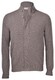 Gran Sasso Super Geelong Wool Two-Way Zip Full Button Closure Vest Dove Brown-Grey