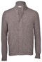 Gran Sasso Super Geelong Wool Two-Way Zip Full Button Closure Vest Dove Brown-Grey