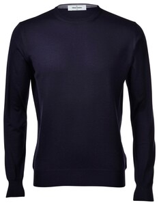 Gran Sasso Super Tasmania Crew Neck Trui Blue Navy