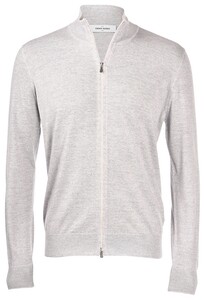 Gran Sasso Super Tasmania Full Two-Way Zip Cardigan Light Grey