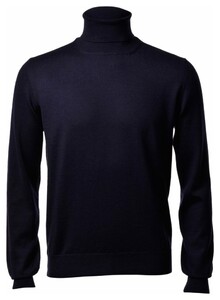 Gran Sasso Turtle Extrafine Merino Fashion Pullover Blue Navy