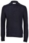 Gran Sasso Uni Color Half-Fisherman's Rib 2-Ply Super Geelong Wool Trui Navy