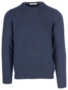 Gran Sasso Uni Crew Neck Wool Blend Trui Blue Navy