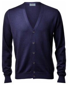 Gran Sasso Vintage Délavé Extrafine Merino Cardigan Blue Navy