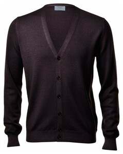 Gran Sasso Vintage Délavé Extrafine Merino Cardigan Brown