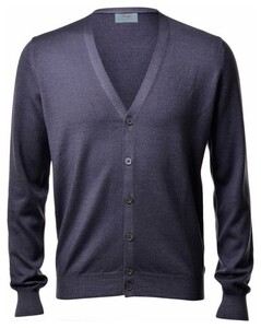 Gran Sasso Vintage Délavé Extrafine Merino Vest Blauwgrijs