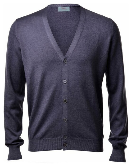 Gran Sasso Vintage Délavé Extrafine Merino Vest Blauwgrijs