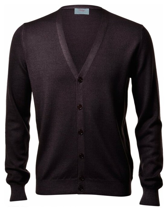 Gran Sasso Vintage Délavé Extrafine Merino Vest Bruin