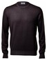 Gran Sasso Vintage Délavé Merino Ronde Hals Trui Bruin
