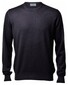 Gran Sasso Vintage Délavé Merino Ronde Hals Trui Charcoal