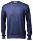 Gran Sasso Vintage Délavé Merino Ronde Hals Trui Denim Blue