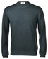 Gran Sasso Vintage Délavé Merino Ronde Hals Trui Groen
