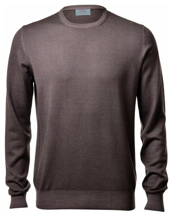 Gran Sasso Vintage Délavé Merino Ronde Hals Trui Hazel