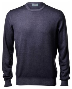 Gran Sasso Vintage Délavé Merino Round Neck Pullover Bluegrey