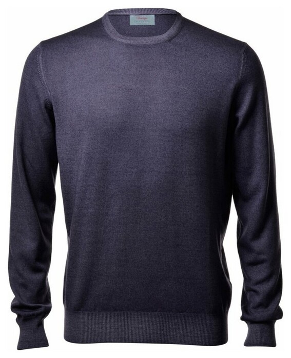 Gran Sasso Vintage Délavé Merino Round Neck Pullover Bluegrey