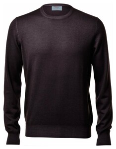 Gran Sasso Vintage Délavé Merino Round Neck Pullover Brown
