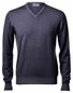 Gran Sasso Vintage Délavé Merino V-Neck Pullover Bluegrey