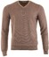 Gran Sasso Vintage Délavé Merino V-Neck Pullover Light Brown