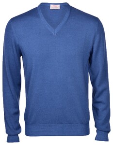 Gran Sasso Trui Productoverzicht | Jan Rozing Mannenmode Gran Sasso V Neck vintage bleu