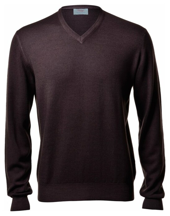 Gran Sasso Vintage Délavé Merino V-Neck Trui Bruin