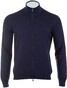 Gran Sasso Vintage Full Zip Extrafine Merino Vest Blauw