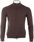 Gran Sasso Vintage Full Zip Extrafine Merino Vest Bruin