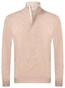 Gran Sasso Wool Blend Half Zip Alcantara Details And Elbow Patches Trui Hazel-Bruin