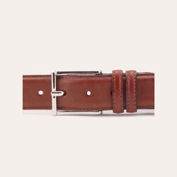 Greve Uni Calf Leather Belt Cognac Gentile
