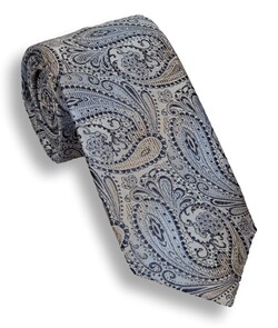 Hemley Blue Pearl Paisley Stropdas Licht Blauw