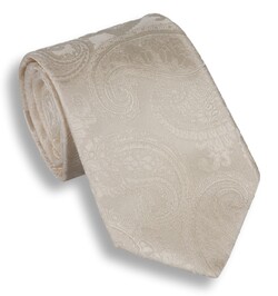 Hemley Champagne Paisley Stropdas Ivoor